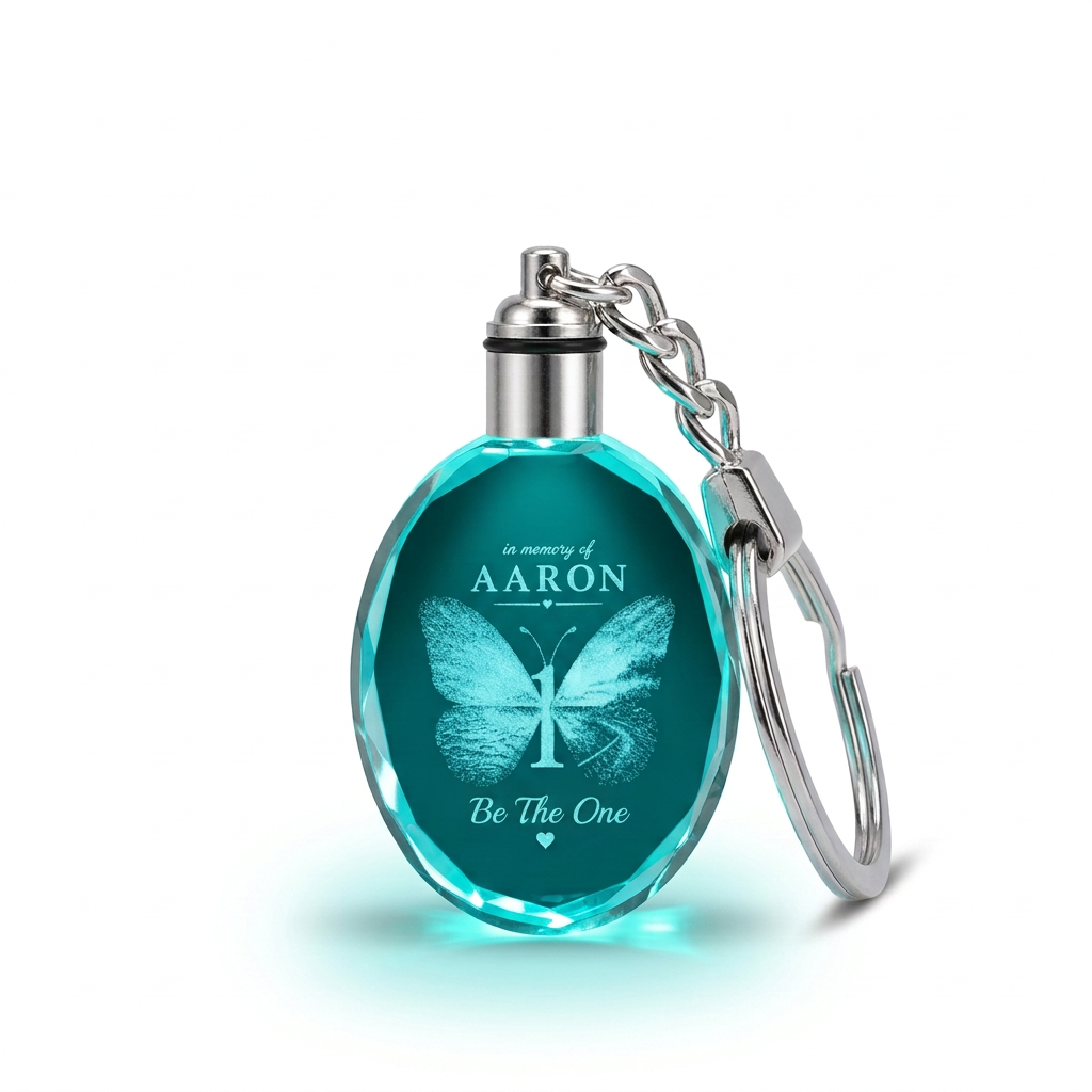 Turquoise keychain with corrected Be The One engraving